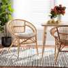 Baxton Studio Adrina Modern Bohemian Natural Brown Rattan Dining Chair 210-12713